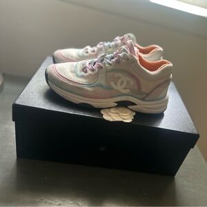 Chanel White Multicolor Sneakers